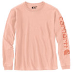 Picture of Carhartt 103401 Womens Loose Fit Heavyweight Long-Sleeve Logo Sleeve Graphic T-Shirt