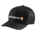 Picture of Carhartt 105353 Mens Rugged Flex™ Fitted Canvas Mesh-Back Logo Graphic Cap