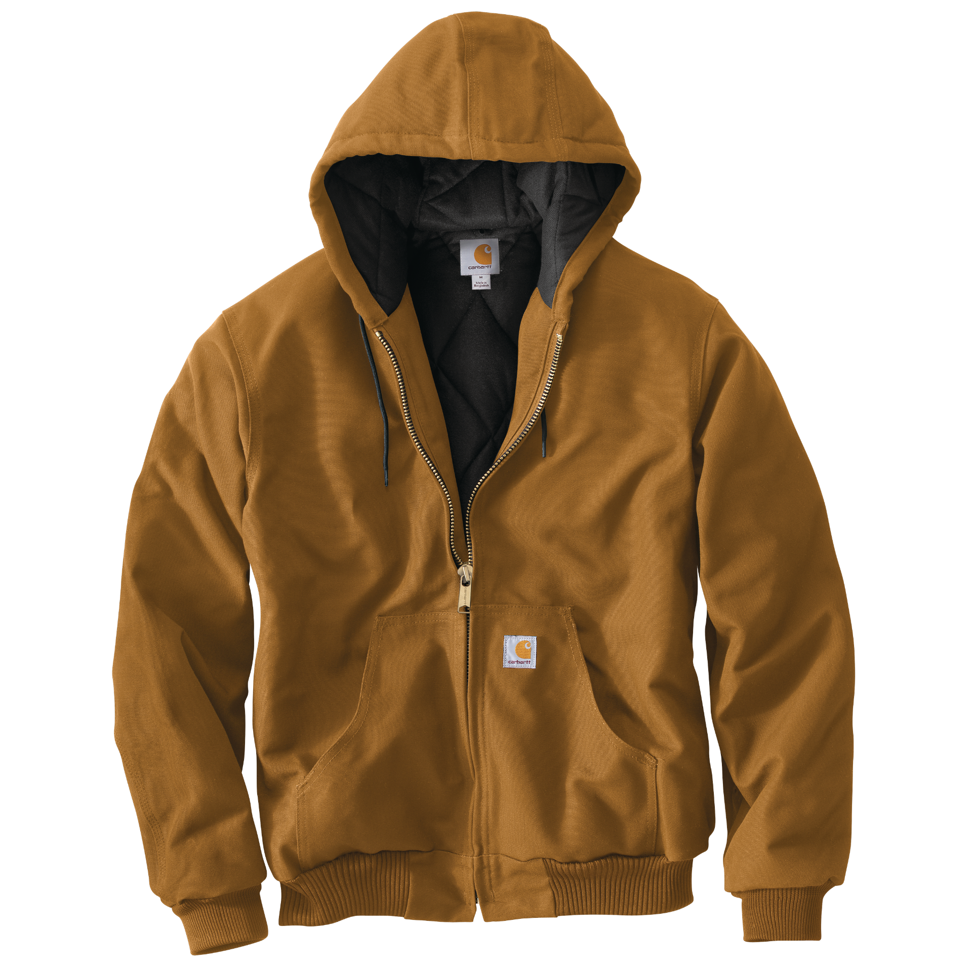 Picture of Carhartt 106673 Mens J140 Loose Fit Firm Duck Insulated Flannel-Lined Active Jac