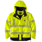 Picture of Carhartt 106694 Mens High-Visibility Waterproof Loose Fit Heavyweight Insulated Class 3 Jacket