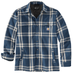 Picture of Carhartt 106354 Mens Relaxed Fit Flannel Sherpa-Lined Shirt Jac