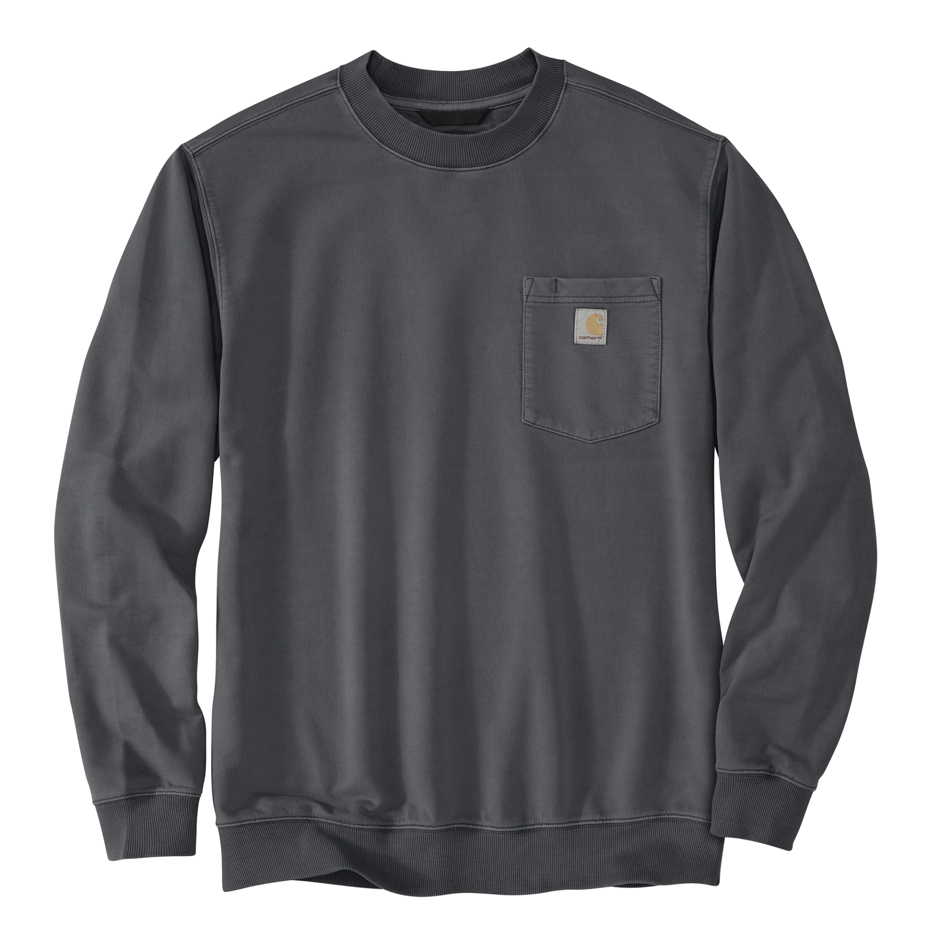 Picture of Carhartt 106853 Mens Relaxed Fit Midweight Garment Dye French Terry Crewneck Pocket Sweatshirt