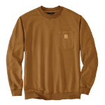 Picture of Carhartt 106853 Mens Relaxed Fit Midweight Garment Dye French Terry Crewneck Pocket Sweatshirt