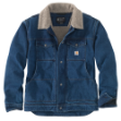 Picture of Carhartt 106323 Mens Relaxed Fit Denim Sherpa-Lined Jacket