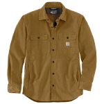 Picture of Carhartt 105419 Mens Rugged Flex™  Relaxed Fit Canvas Fleece-Lined Shirt Jac