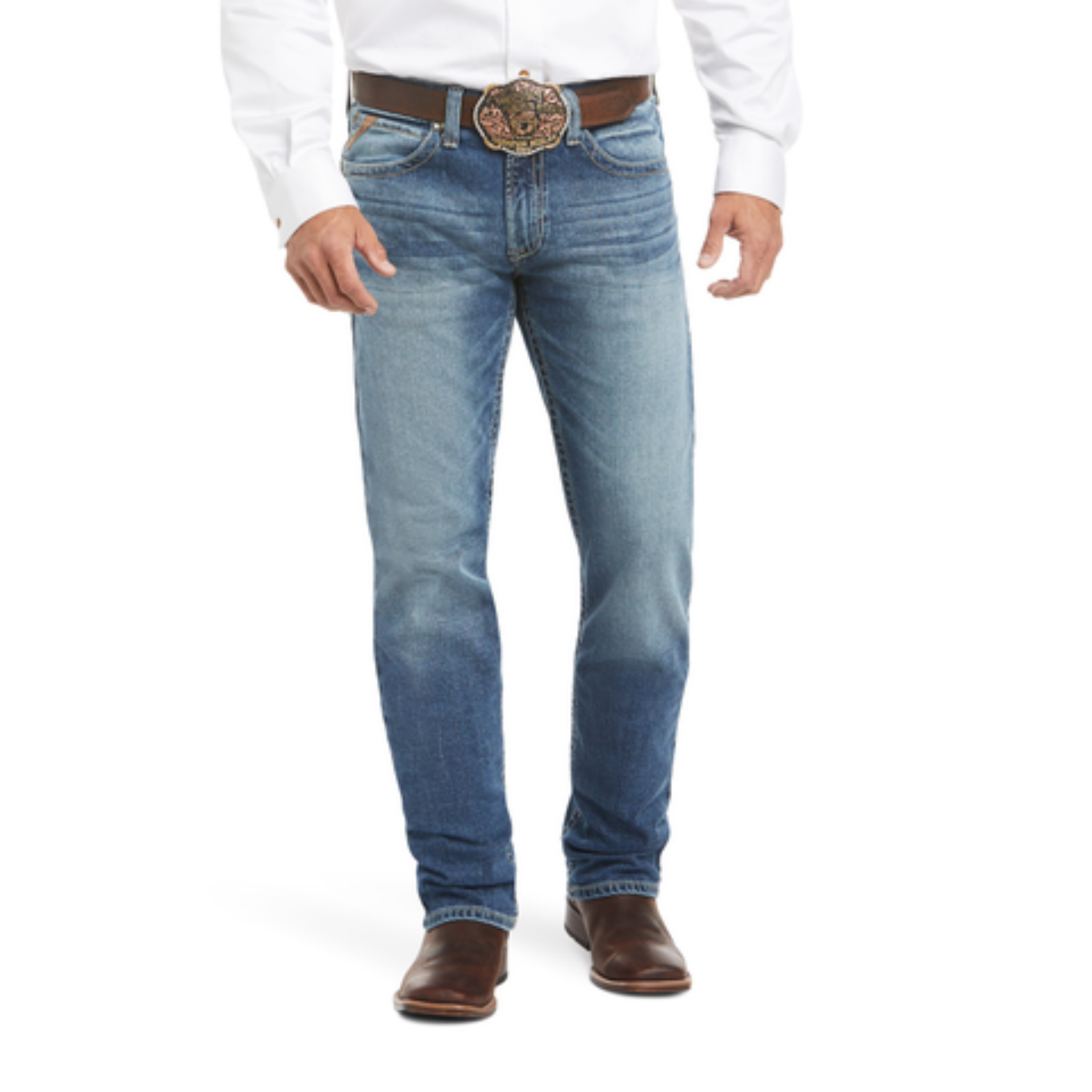 Picture of Ariat 10032086 M4 STR SHOREWAY STKBL STRAIGHT JEAN DAKOTA