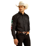 Picture of Ariat 10038914 TEAM LOGO TWILL  FTD LS SHRT