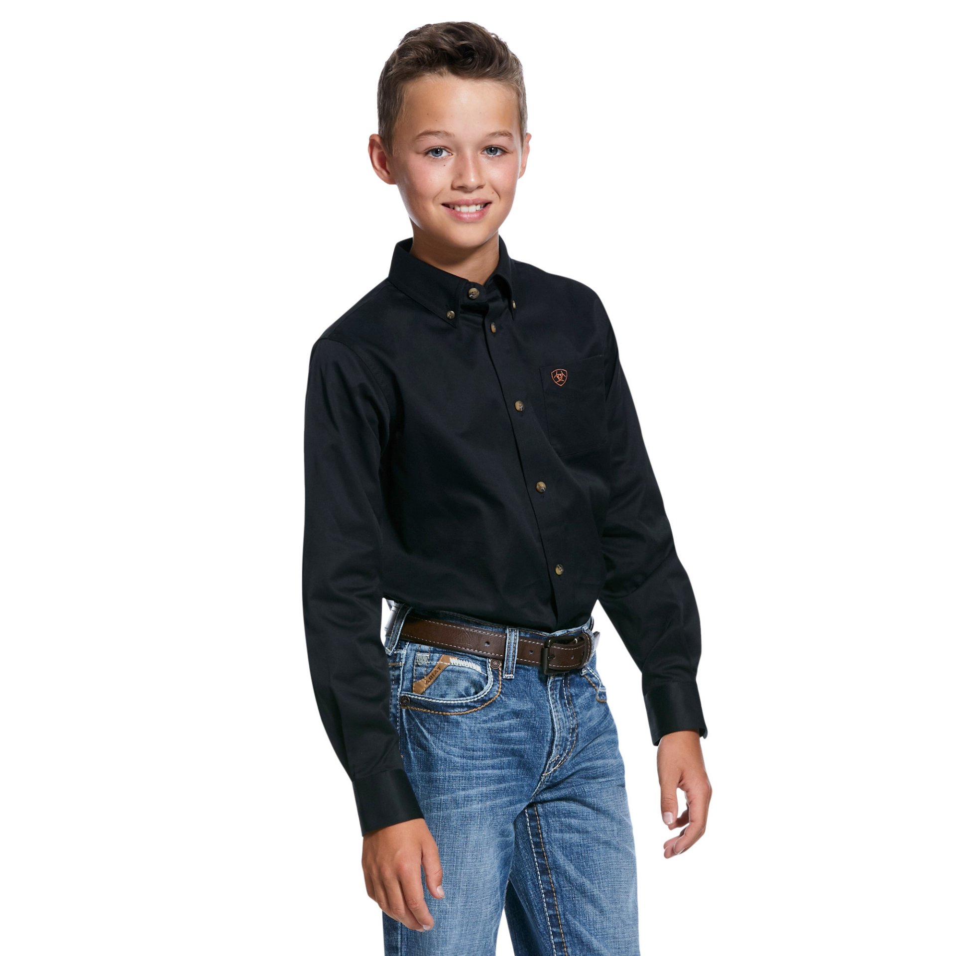 Picture of Ariat 10030161 SOLID TWILL  CLSSC LS SHRT