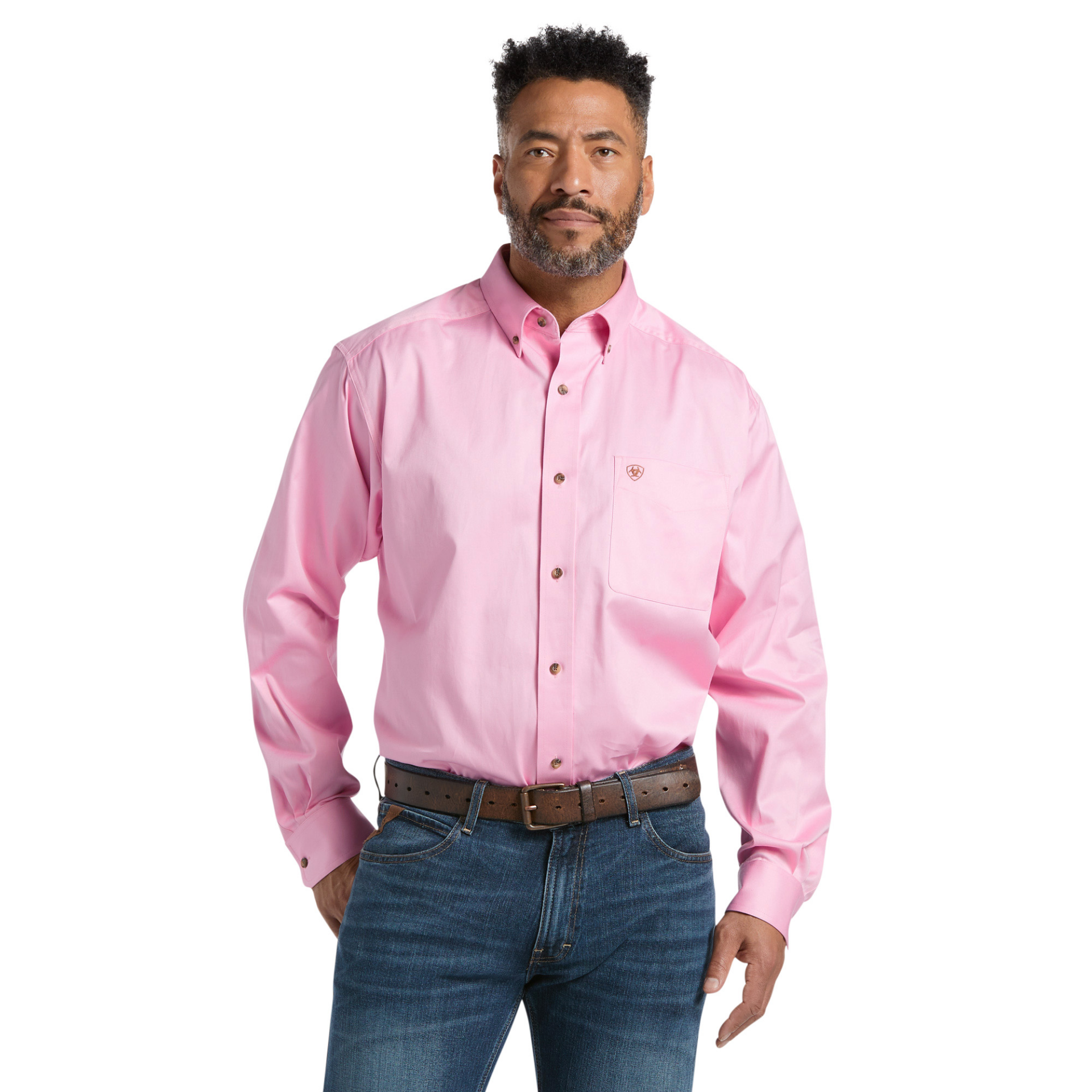 Picture of Ariat 10016692 SOLID TWILL CLSSC LS SHRT