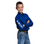 Picture of Ariat 10030164 TEAM LOGO TWILL  CLSSC LS SHRT