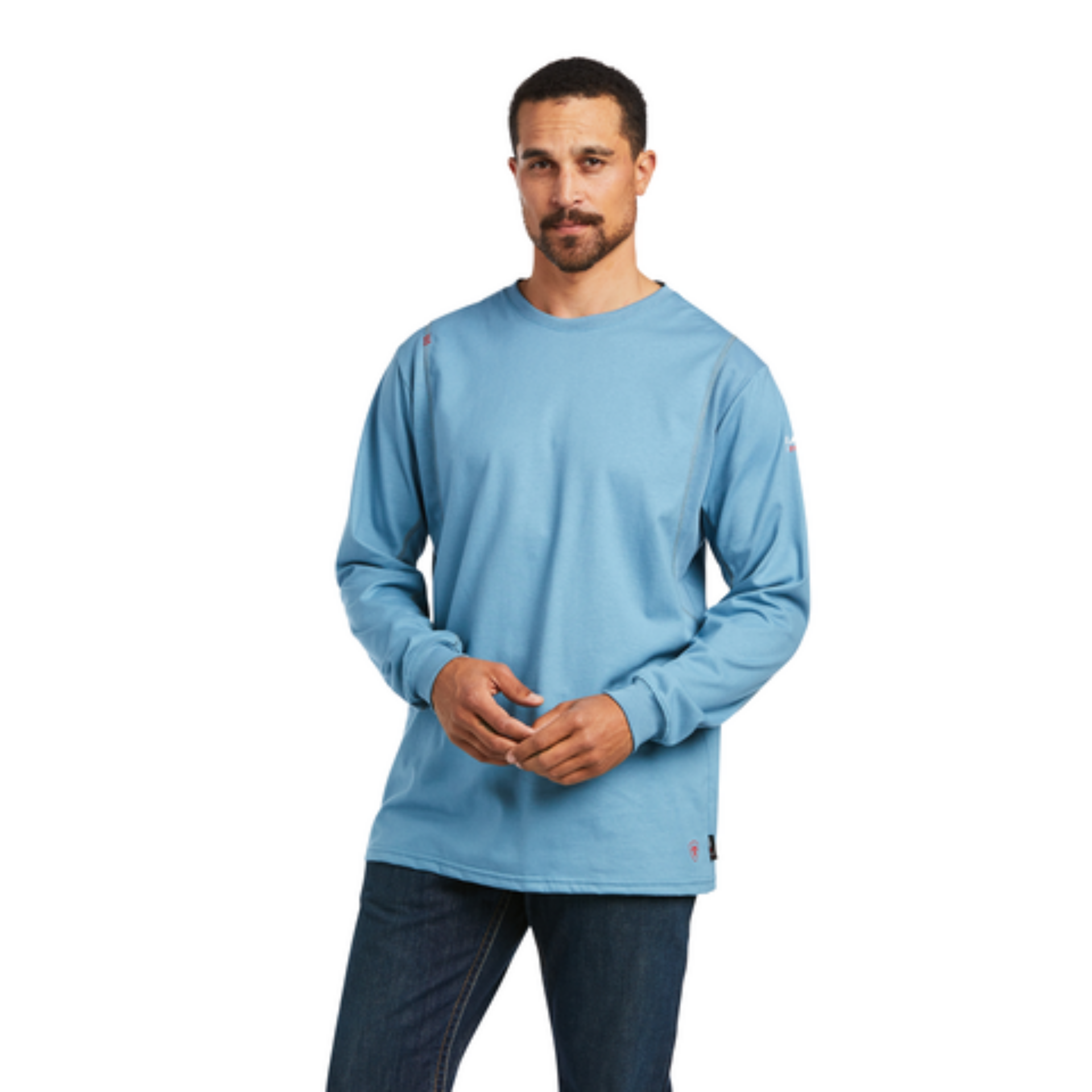Picture of Ariat 10039398 FR AC CREW LS T-SHRT