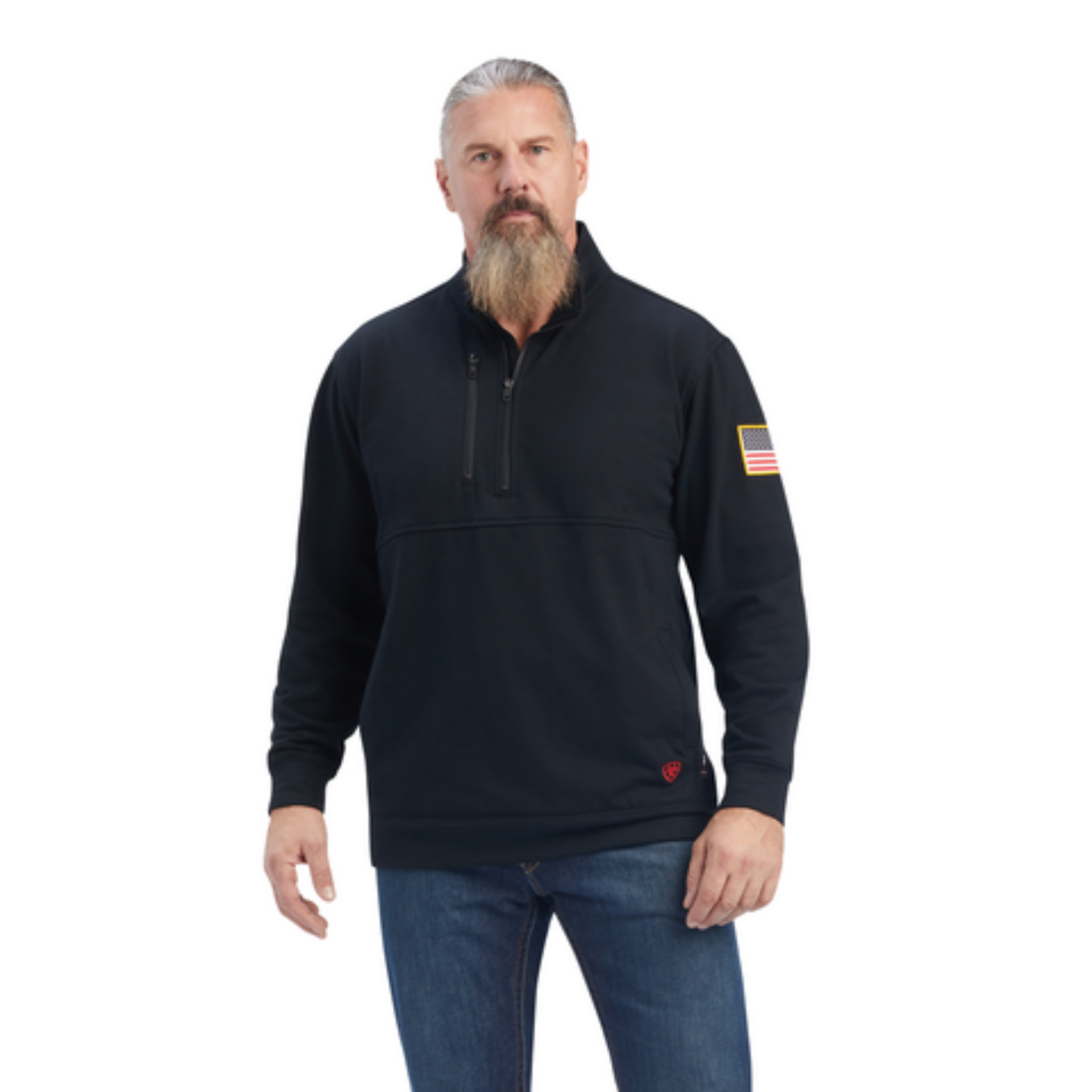 Picture of Ariat 10041480 FR DURASTRECH FLEECE 1/2 ZIP SHRT