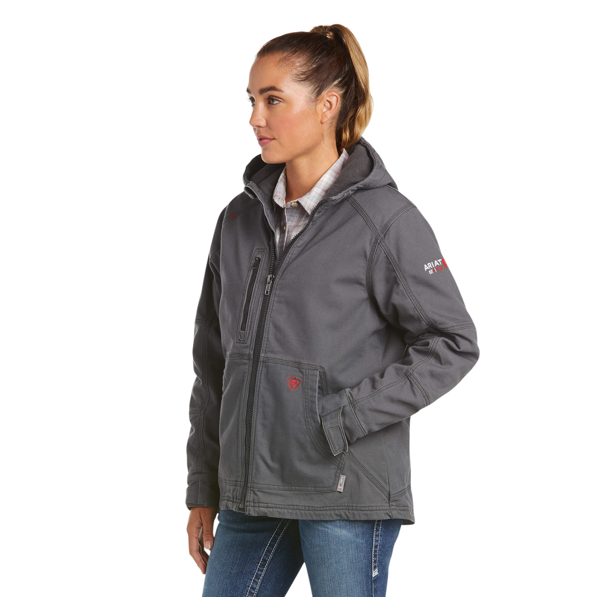 Picture of Ariat 10032844 FR DURALIGHT STRETCH CANVAS INS JKT