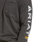 Picture of Ariat 10027815 REBAR WORKMAN LOGO LS T-SHRT