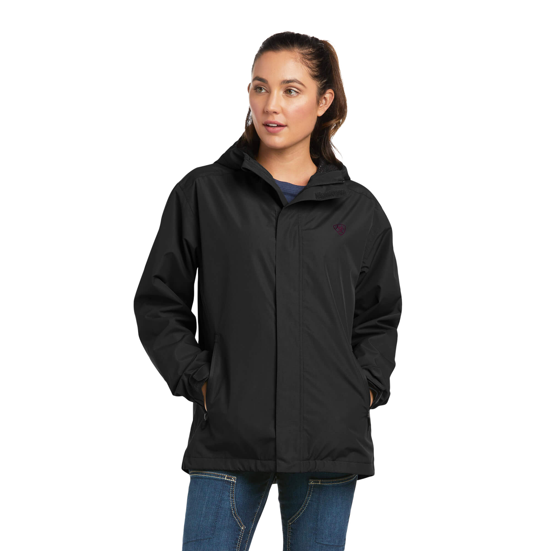 Picture of Ariat 10037842 REBAR STORMSHELL LOGO H2O JKT