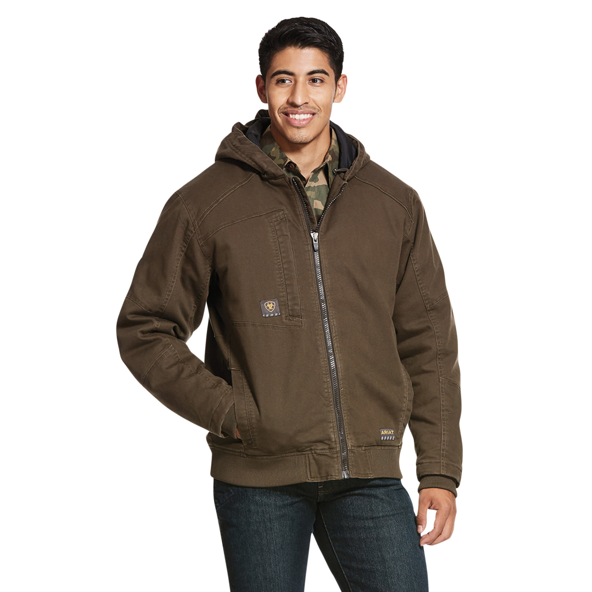 Picture of Ariat 10027860 REBAR WASHED DURACANVAS INS JKT