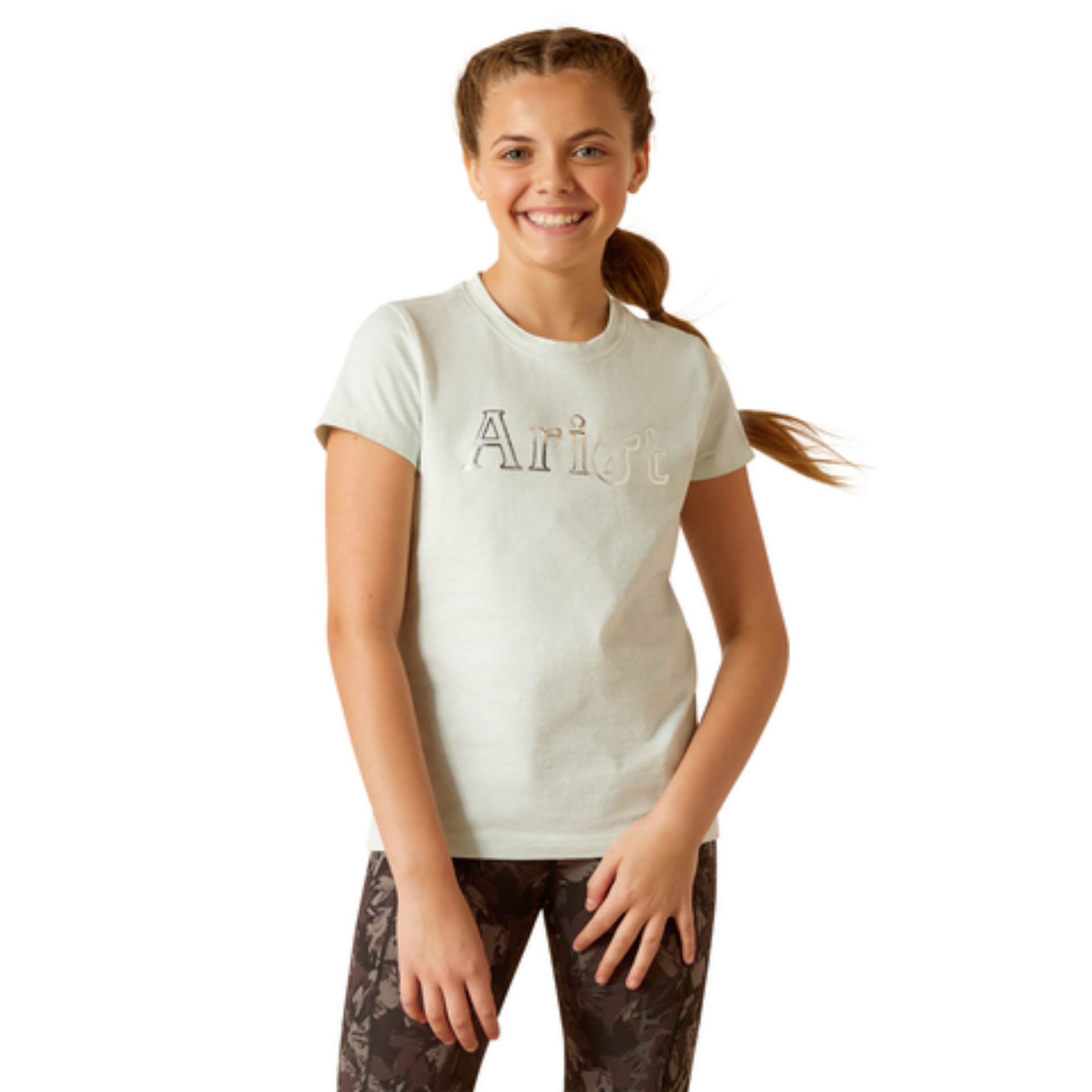 Picture of Ariat 10048551 SADDLE SS TSHRT