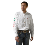Picture of Ariat 10040911 MNS TM LOGO TWLL CLSSC LS WHTMX