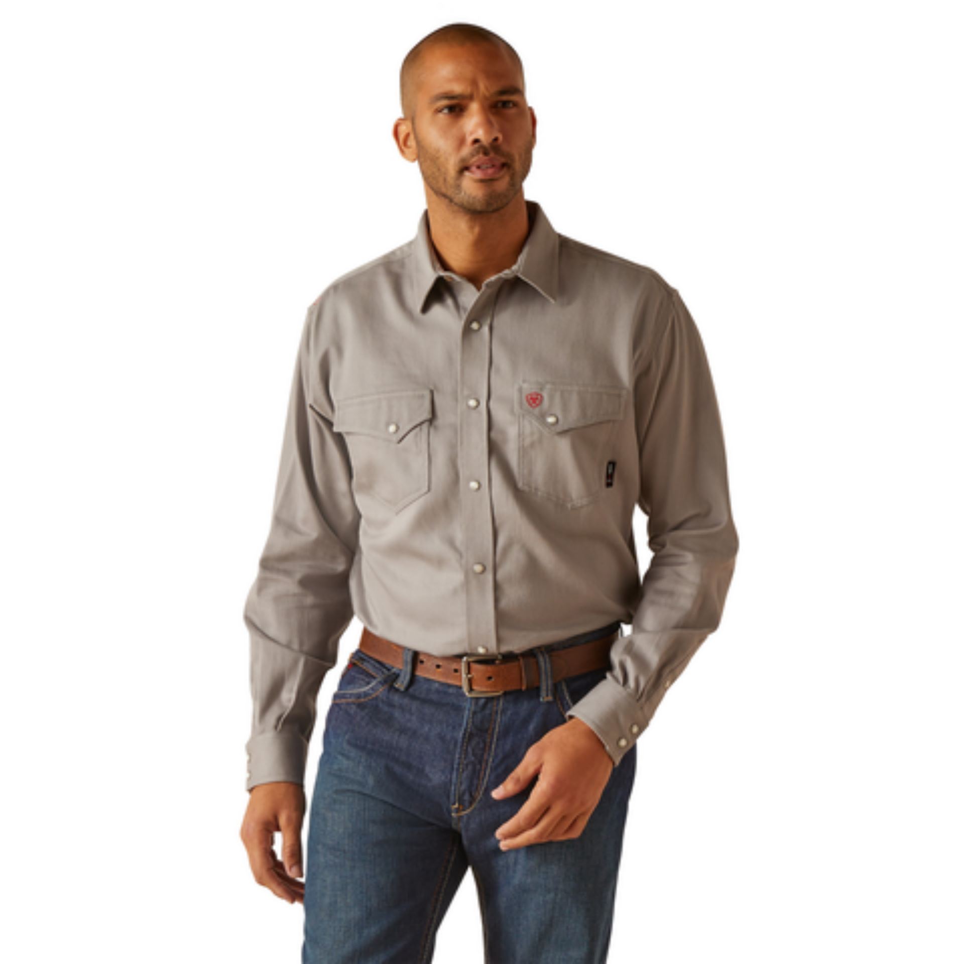 Picture of Ariat 10048446 FR SOLID SNAP LS WRK SHRT