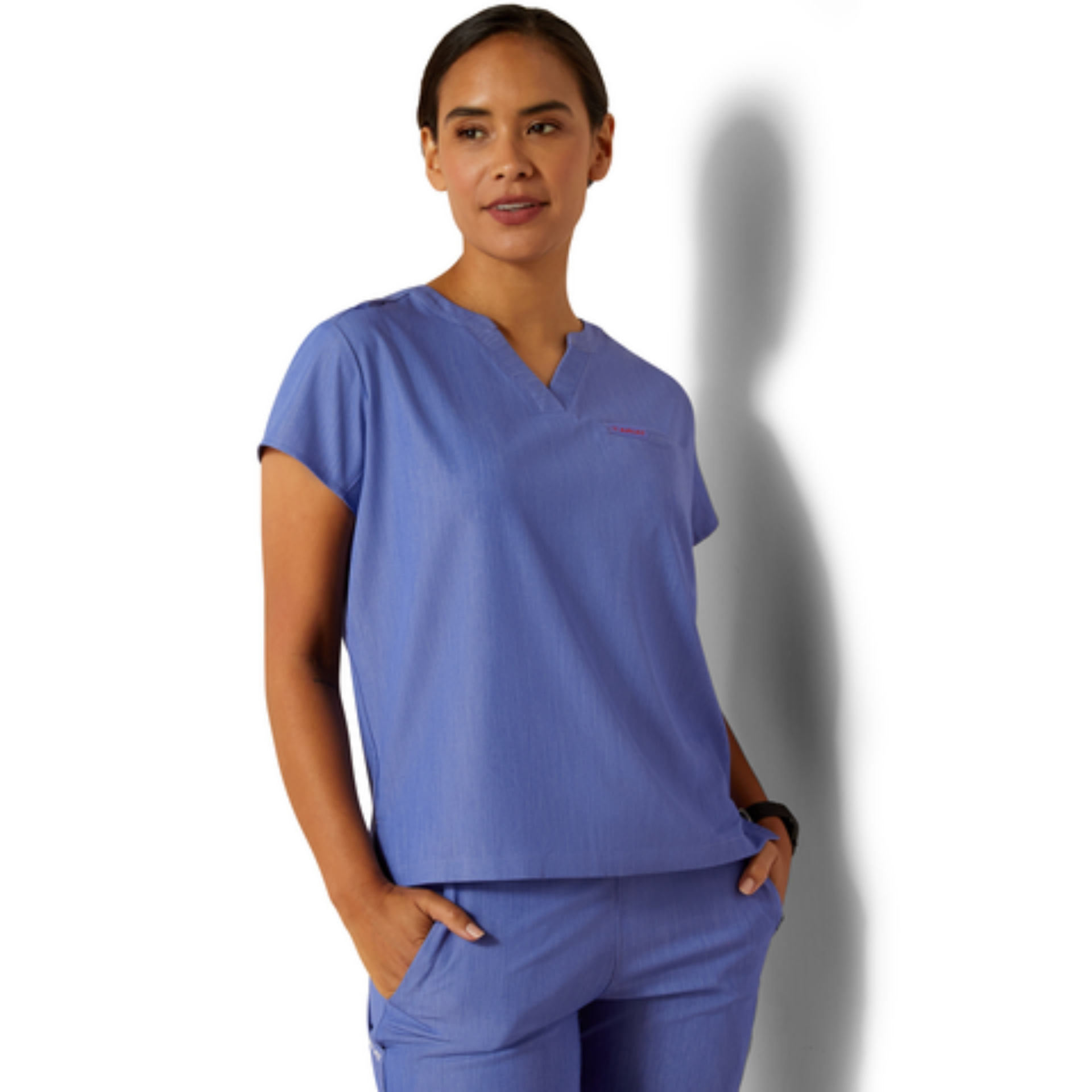 Picture of Ariat 10046116 ELIZA TWO POCKET FASHION DURASTR SS SCRUB TOP