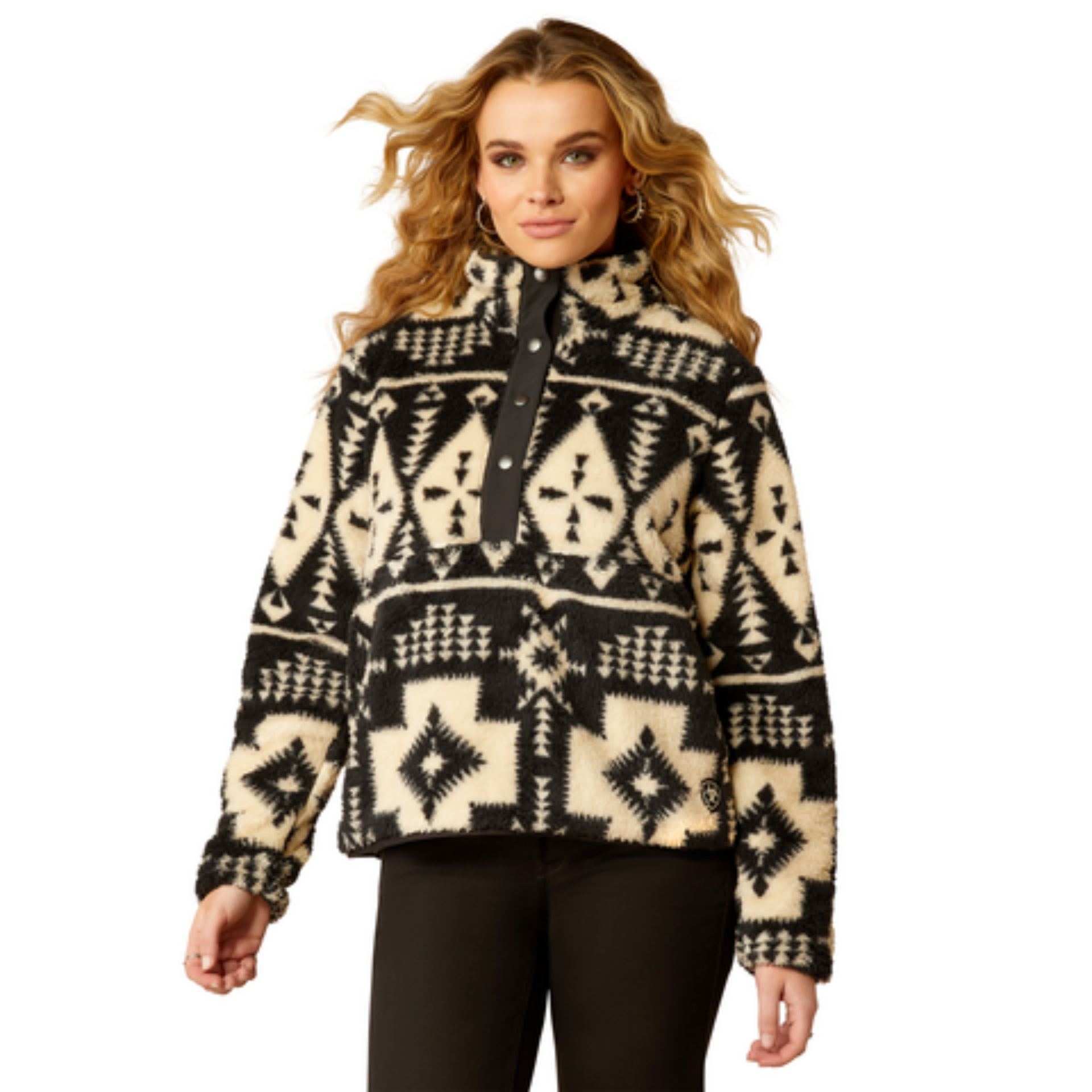 Picture of Ariat 10053010 BERBER SNAP FRONT SWTSHRT
