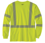 Picture of Carhartt 105784 Flame Resistant High-Visibility Force Loose Fit Midweight Long-Sleeve Class 3 Pocket T-Shirt