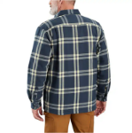 Picture of Carhartt 106354 Mens Relaxed Fit Flannel Sherpa-Lined Shirt Jac