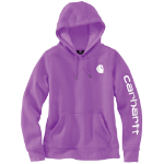 Picture of Carhartt 102791 Womens Relaxed Fit Midweight Logo Sleeve Graphic Sweatshirt