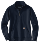 Picture of Carhartt 105295 Womens Relaxed Fit Midweight Quarter-Zip Mock-Neck Sweatshirt