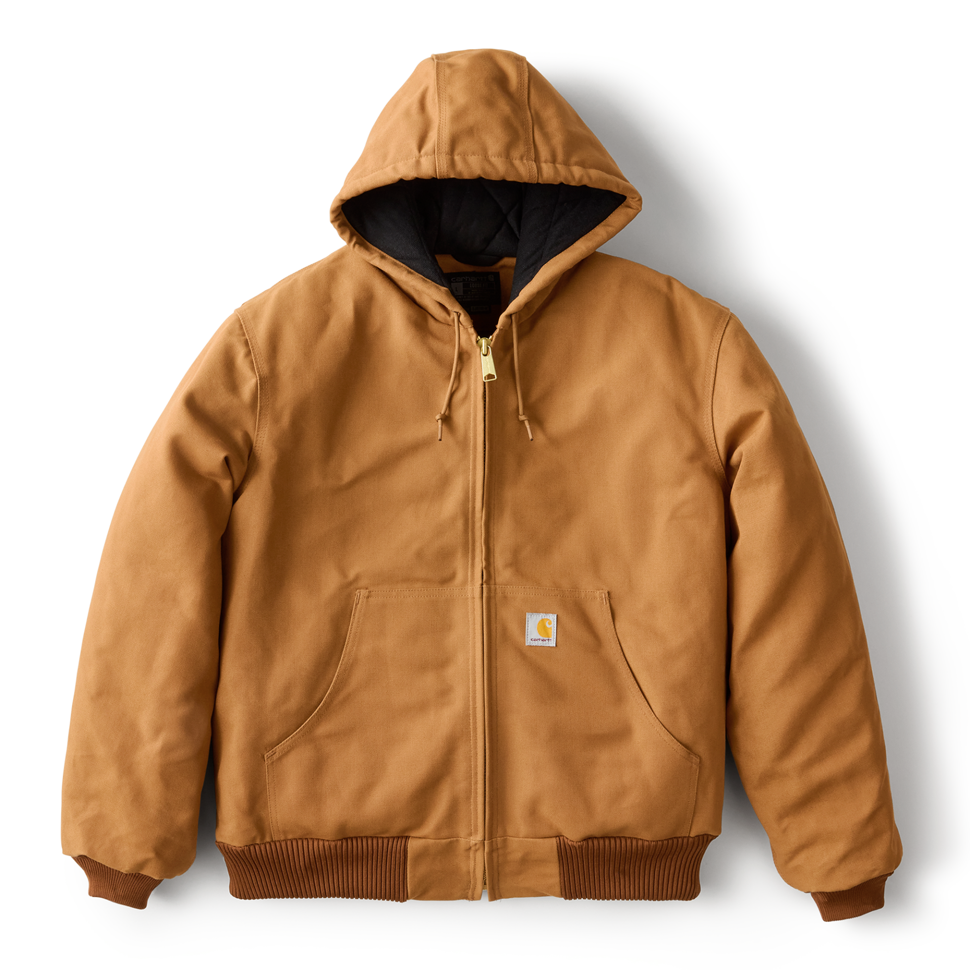 Picture of Carhartt 106673 Mens J140 Loose Fit Firm Duck Insulated Flannel-Lined Active Jac