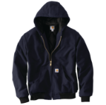 Picture of Carhartt 106673 Mens J140 Loose Fit Firm Duck Insulated Flannel-Lined Active Jac