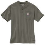 Picture of Carhartt K84 Mens Loose Fit Heavyweight Short-Sleeve Pocket Henley T-Shirt