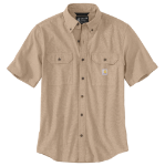 Picture of Carhartt 104369 Mens Loose Fit Midweight Chambray Short-Sleeve Shirt
