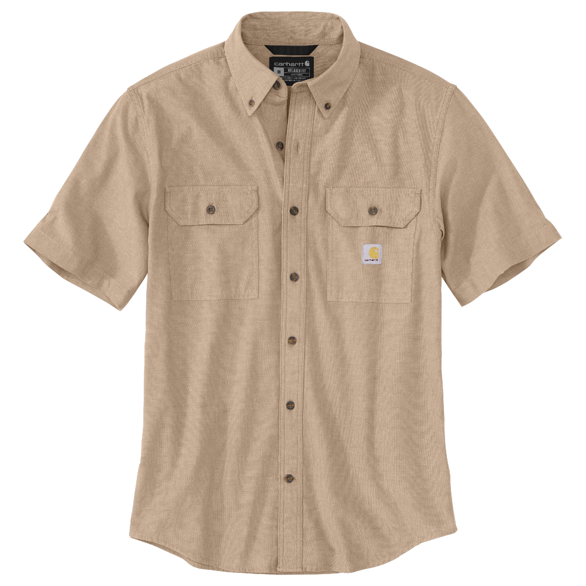 Picture of Carhartt 104369 Mens Loose Fit Midweight Chambray Short-Sleeve Shirt