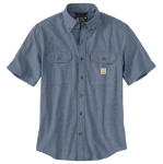 Picture of Carhartt 104369 Mens Loose Fit Midweight Chambray Short-Sleeve Shirt