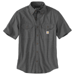 Picture of Carhartt 104369 Mens Loose Fit Midweight Chambray Short-Sleeve Shirt