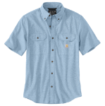 Picture of Carhartt 104369 Mens Loose Fit Midweight Chambray Short-Sleeve Shirt