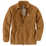Picture of Carhartt 104293 Mens Loose Fit Washed Duck Sherpa-Lined Coat
