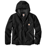 Picture of Carhartt 104392 Mens Relaxed Fit Washed Duck Sherpa-Lined Jacket