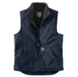 Picture of Carhartt 104277 Mens Loose Fit Washed Duck Sherpa-Lined Mock-Neck Vest
