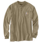 Picture of Carhartt 100237 Mens Flame Resistant Force Loose Fit Midweight Long-Sleeve Pocket Henley T-Shirt