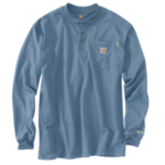 Picture of Carhartt 100237 Mens Flame Resistant Force Loose Fit Midweight Long-Sleeve Pocket Henley T-Shirt
