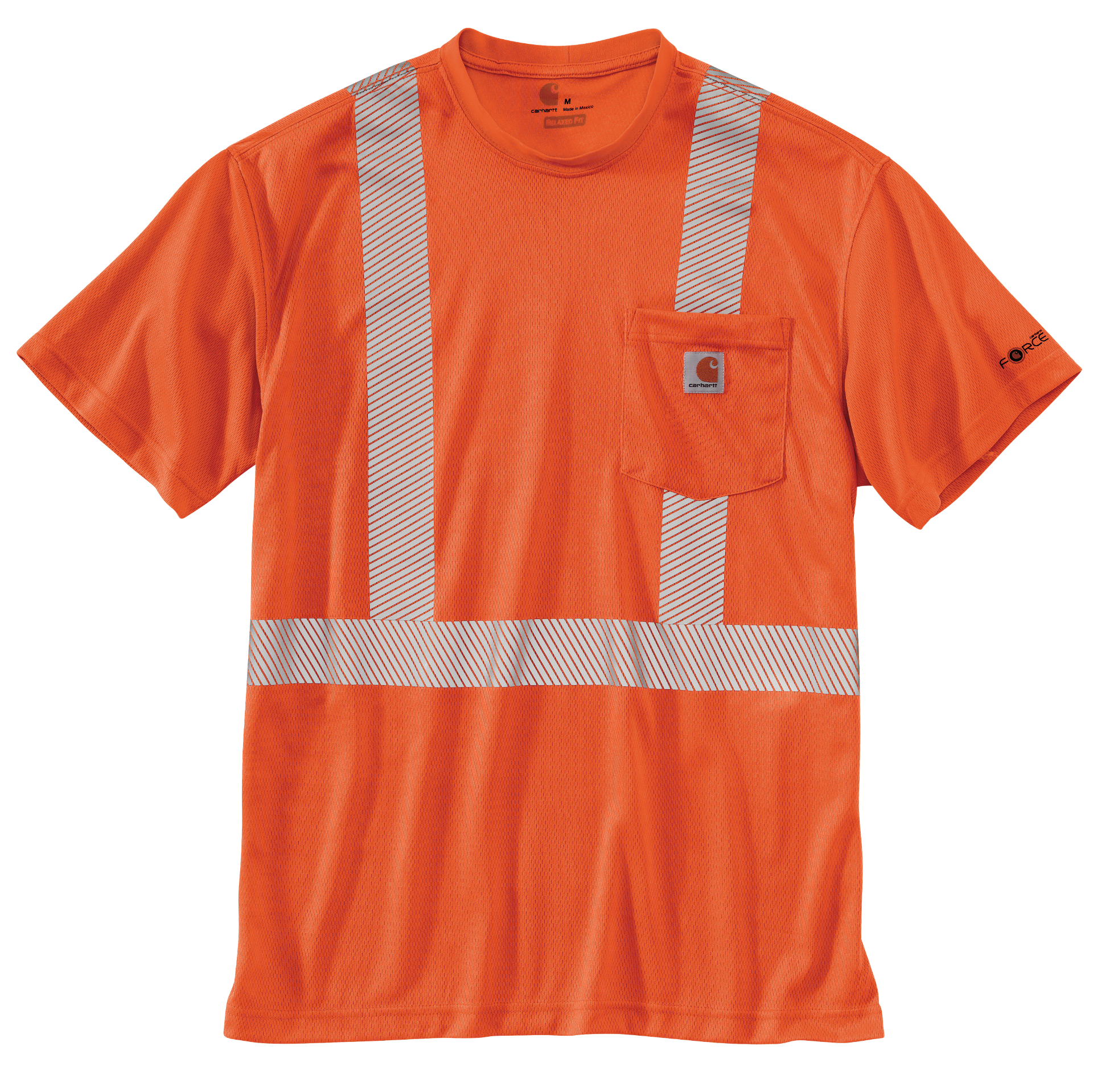 Picture of Carhartt 100495 Mens High-Visibility Force Relaxed Fit Lightweight Short-Sleeve Class 2 T-Shirt