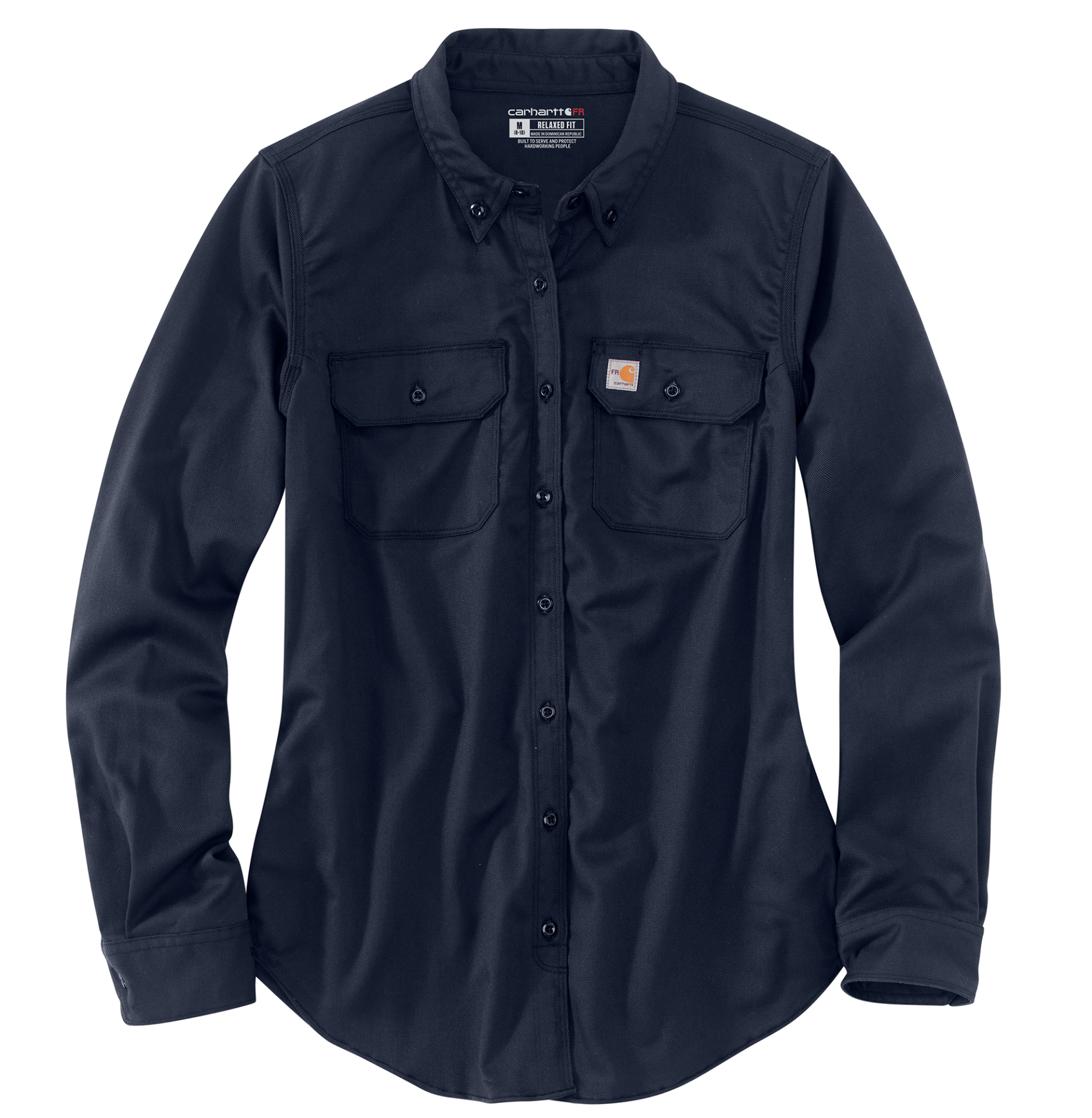 Picture of Carhartt 102459 Womens Flame Resistant Rugged Flex® Relaxed Fit Midweight Twill Long-Sleeve Shirt