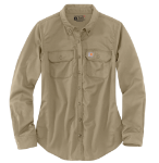 Picture of Carhartt 102459 Womens Flame Resistant Rugged Flex® Relaxed Fit Midweight Twill Long-Sleeve Shirt