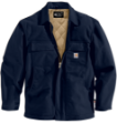 Picture of Carhartt 101618 Mens Flame Resistant Loose Fit Firm Duck Insulated Traditional Coat