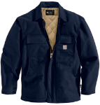 Picture of Carhartt 101618 Mens Flame Resistant Loose Fit Firm Duck Insulated Traditional Coat