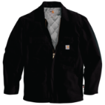 Picture of Carhartt 101618 Mens Flame Resistant Loose Fit Firm Duck Insulated Traditional Coat