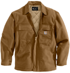 Picture of Carhartt 101618 Mens Flame Resistant Loose Fit Firm Duck Insulated Traditional Coat