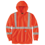 Picture of Carhartt 104987 Mens High-Visibility Rain Defender Loose Fit Midweight Class 3 Sweatshirt